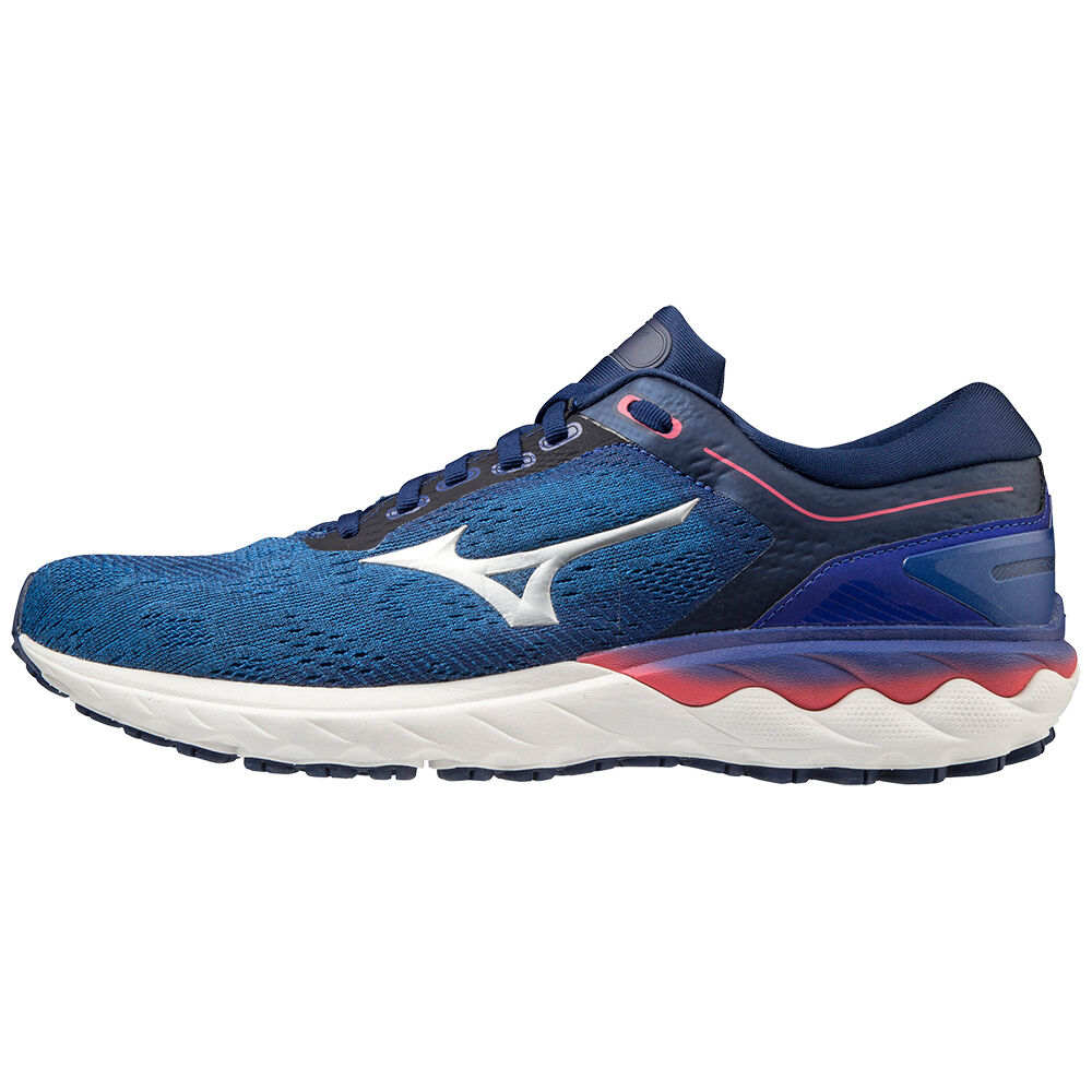 Mizuno Wave Skyrise - Erkek Koşu Ayakkabısı - Mavi/Pembe Türkiye (DAMBIX-841)